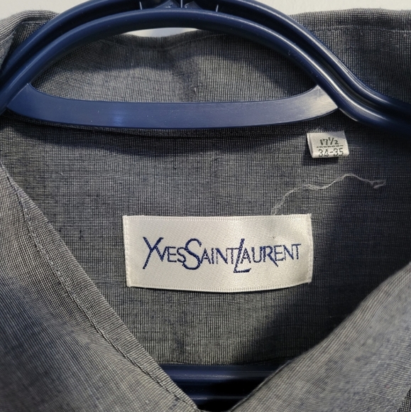 YvesSaintLaurent Button Casual Dress Shirt Size 17.5 - Picture 2 of 4